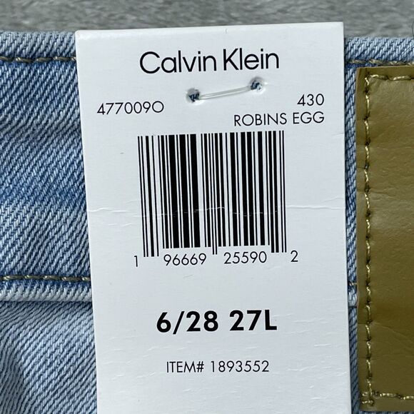 Calvin Klein Women's 6/28 High Rise Skinny Ankle Robins Egg H1080 - Picture 10 of 10